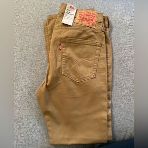NWT Men’s Levi’s 513 Slim Straight dark tan 30x30 pants